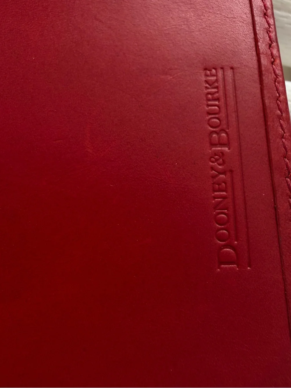 Designer-Inspired Red & Brown Women’s Clutch Wallet